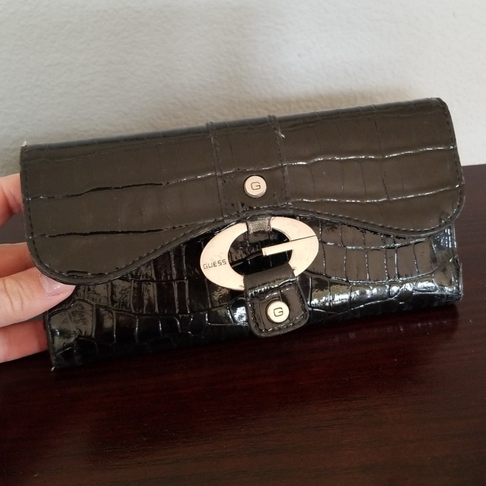 Guess Black Snake Pattern Wallet